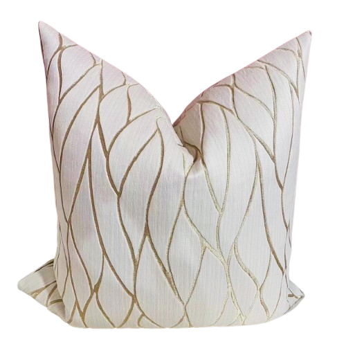 The White & Gold Pattern Pillow Cover