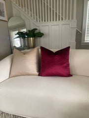 22x22 Burgundy Velvet Pillow Cover