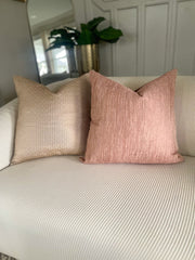 22x22 Blush Pink Pillow Cover