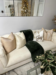 Glam Beige and Wave Gold  Pillow Cover