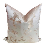 Jacquard Ivory Print Champagne Pillow Cover