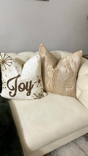 Glam Beige and Wave Gold  Pillow Cover