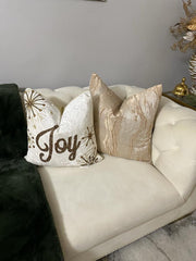 Glam Beige and Wave Gold  Pillow Cover