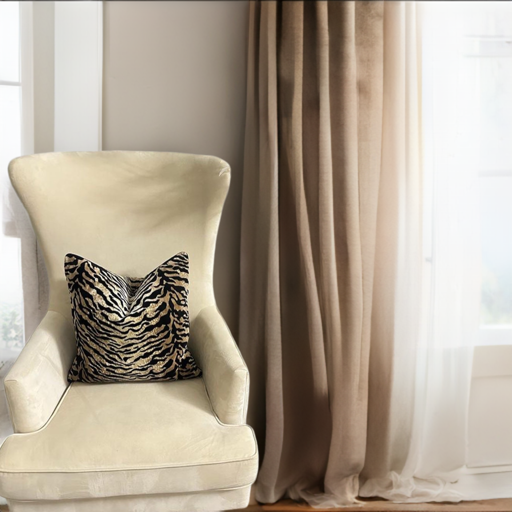 Velvet Zebra Pillow Cover