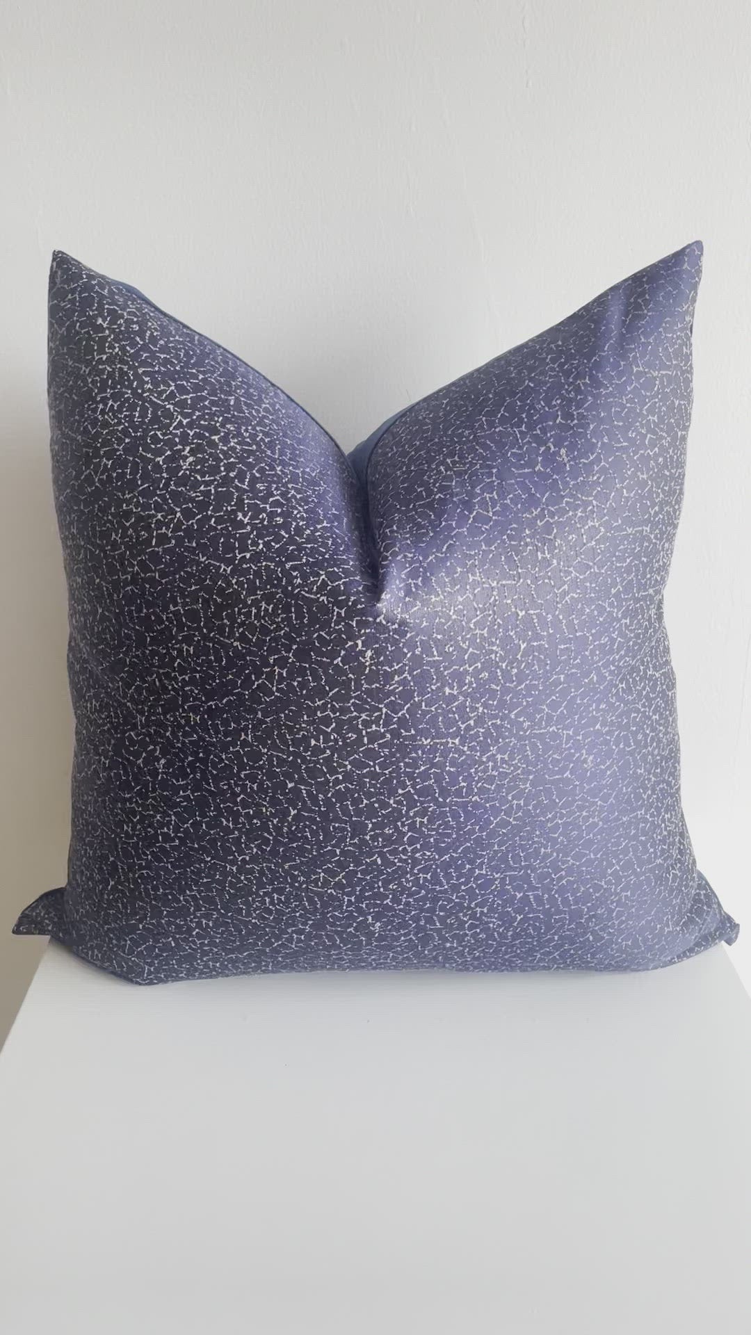 Load video: 22x22 Navy Blue Pillow Cover