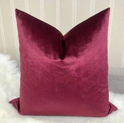 22x22 Burgundy Velvet Pillow Cover