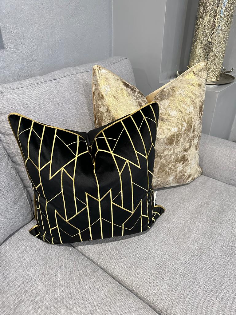 22x22 Metallic Gold Pillow Cover