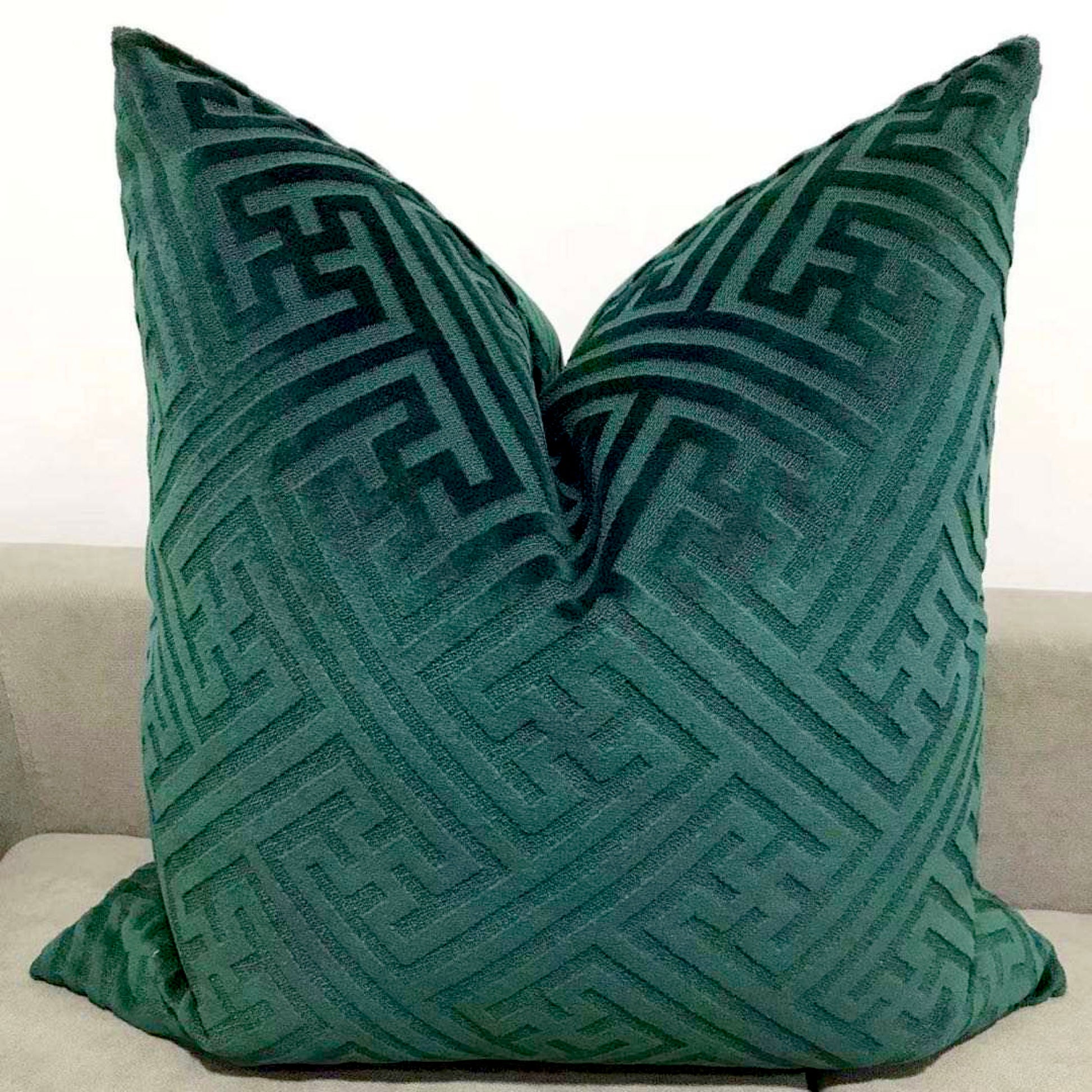 Dark Green Velvet Pillow Cover - DAINS